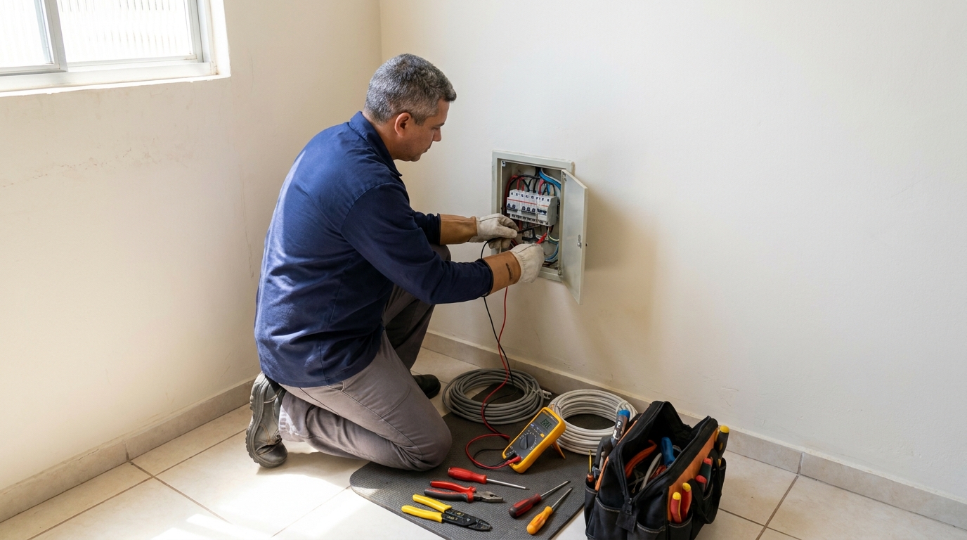 Eletricista em atendimento residencial em Porto Alegre-RS